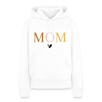 MOM Heart Mom Gift Mother's Day - Women’s Premium Organic Hoodie - white - Front - Julia (174cm)