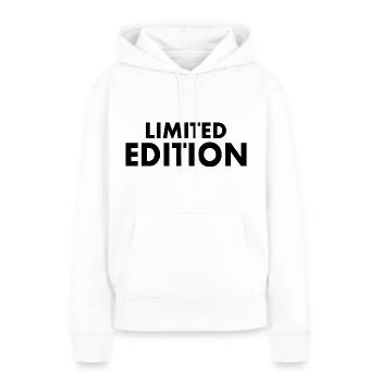Limited edition - Sweat à capuche Premium bio Femme - blanc - Devant - Julia (174cm)