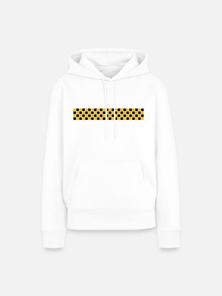 Karierter Streifen - Frauen Premium Bio Hoodie - Weiß