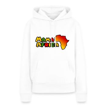 Afrique - Afrique - Afrique - Mama Africa - Sweat à capuche Premium bio Femme - blanc - Devant - Julia (174cm)