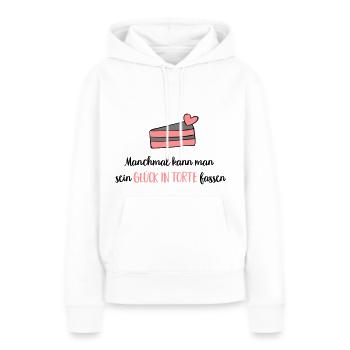 TORTE - Frauen Premium Bio Hoodie - Weiß - Vorne - Julia (174cm)