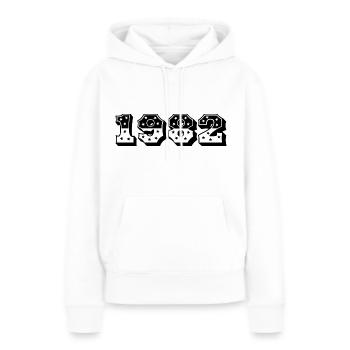 1982 Geburtsjahr Geschenk - Frauen Premium Bio Hoodie - Weiß - Vorne - Julia (174cm)