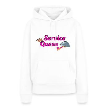 Damen Service Queen Kellner Bedienung Barkeeper - Frauen Premium Bio Hoodie - Weiß - Vorne - Julia (174cm)