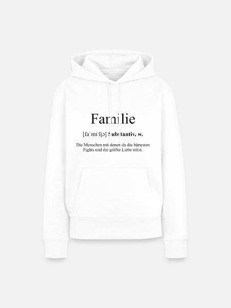 Familie Definition Dictionary - Frauen Premium Bio Hoodie - Weiß