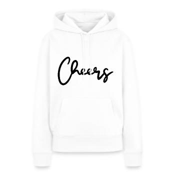 Cheers Trinkspruch - Frauen Premium Bio Hoodie - Weiß - Vorne - Julia (174cm)