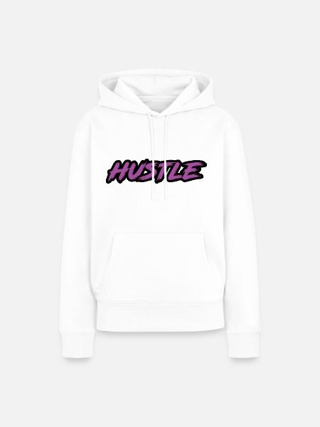 Hustle - Frauen Premium Bio Hoodie - Weiß