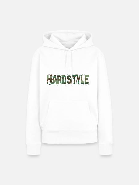 Hardstyle - Frauen Premium Bio Hoodie - Weiß