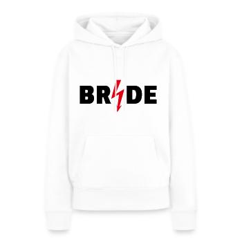 Bride Flash (Mariée / Enterrement de vie de garçon / Enterrement de vie de garçon / 2C / POS) - Sweat à capuche Premium bio Femme - blanc - Devant - Julia (174cm)