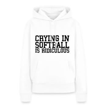Pleurer Au Softball Est Ridicule 3 - Sweat à capuche Premium bio Femme - blanc - Devant - Julia (174cm)