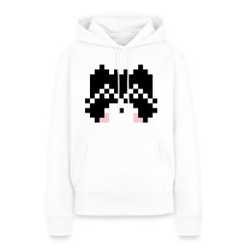Waschbaer Pixel Art - Frauen Premium Bio Hoodie - Weiß - Vorne - Julia (174cm)