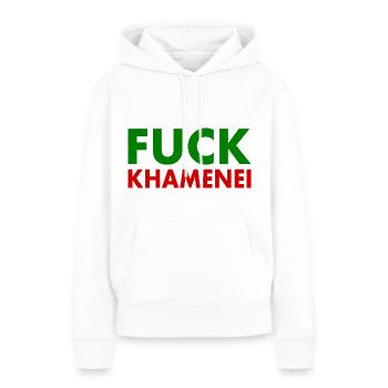Fuck khamenei Chamenei - iran - Frauen Premium Bio Hoodie - Weiß - Vorne - Julia (174cm)