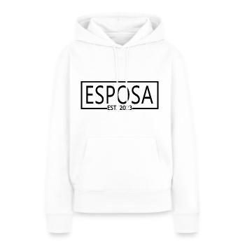 Esposa Est. 2023 Ehefrau wird Braut Paar Hochzeit - Frauen Premium Bio Hoodie - Weiß - Vorne - Julia (174cm)
