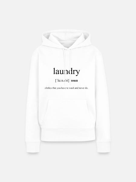 Laundry Definition Dictionary - Frauen Premium Bio Hoodie - Weiß