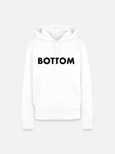 Bottom - Frauen Premium Bio Hoodie - Weiß