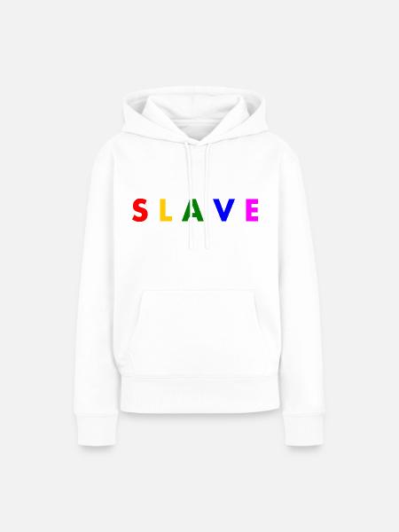 Slave - Frauen Premium Bio Hoodie - Weiß