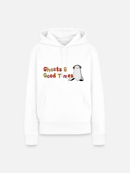 Ghosts & Good Times - Frauen Premium Bio Hoodie - Weiß