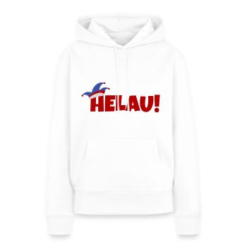 Helau - Frauen Premium Bio Hoodie - Weiß - Vorne - Julia (174cm)