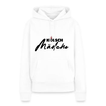 Kölsch Mädche - Frauen Premium Bio Hoodie - Weiß - Vorne - Julia (174cm)