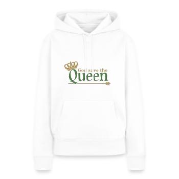 Dieu sauve la Reine Majesté la Reine Elizabeth II - Sweat à capuche Premium bio Femme - blanc - Devant - Julia (174cm)