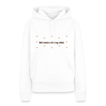 Hot cocoa and cozy vibes. - Women’s Premium Organic Hoodie - white - Front - Julia (174cm)