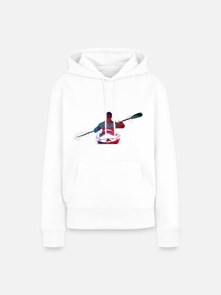 Kanusport Kunst #canoeing - Frauen Premium Bio Hoodie - Weiß