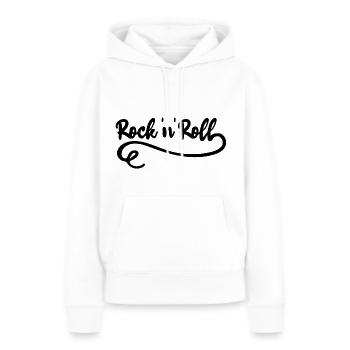 Rock 'n' Roll Hard Rock Music Rocker - Sweat à capuche Premium bio Femme - blanc - Devant - Julia (174cm)