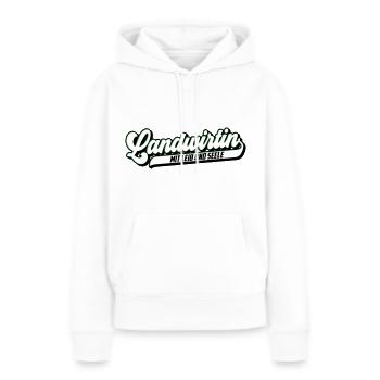 Landwirtin mit Leib & Seele | Farben änderbar - Frauen Premium Bio Hoodie - Weiß - Vorne - Julia (174cm)