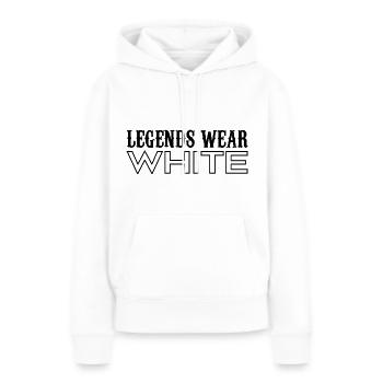 Legends Wear White Spirit Wear Team Game White - Sweat à capuche Premium bio Femme - blanc - Devant - Julia (174cm)