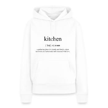 Kitchen | Küche Definition Dictionary - Frauen Premium Bio Hoodie - Weiß - Vorne - Julia (174cm)