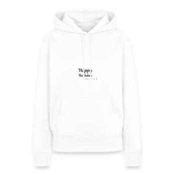 Félicitations - Sweat à capuche Premium bio Femme - blanc - Devant - Julia (174cm)