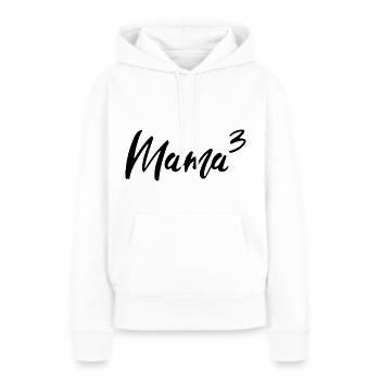Mama Hoch Drei - Frauen Premium Bio Hoodie - Weiß - Vorne - Julia (174cm)