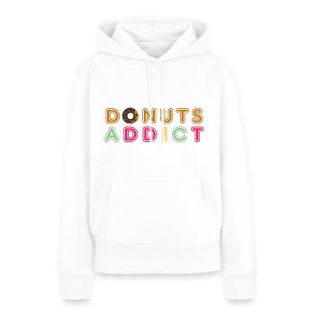 Donuts addict choco - Women’s Premium Organic Hoodie - white - Front - Julia (174cm)