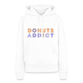 Donuts addict purple choco - Women’s Premium Organic Hoodie - white - Front - Julia (174cm)