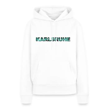 Karlsruhe, Schloss - Frauen Premium Bio Hoodie - Weiß - Vorne - Julia (174cm)