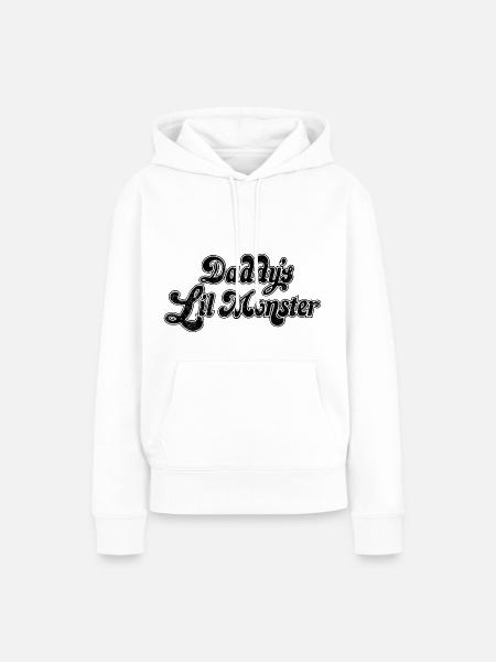 Harley Quinn Daddy's Lil Monster - Frauen Premium Bio Hoodie - Weiß