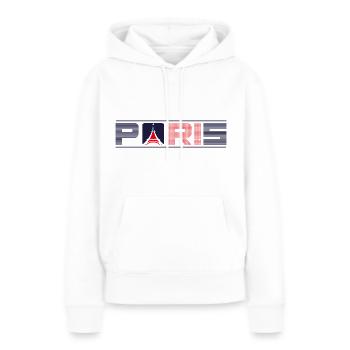 Paris, France, City Break, Design de voyage - Sweat à capuche Premium bio Femme - blanc - Devant - Julia (174cm)