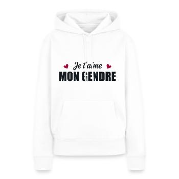 Ich liebe dich, mein Schwiegersohn - Frauen Premium Bio Hoodie - Weiß - Vorne - Julia (174cm)
