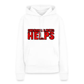 Jurer aide toujours 6 - Sweat à capuche Premium bio Femme - blanc - Devant - Julia (174cm)