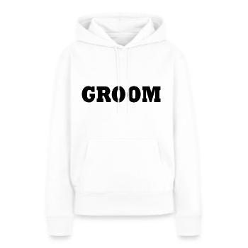 Groom - Sweat à capuche Premium bio Femme - blanc - Devant - Julia (174cm)