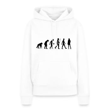 Model GNTM Heidi Klumm Germanys Topmodel Next Pose - Frauen Premium Bio Hoodie - Weiß - Vorne - Julia (174cm)