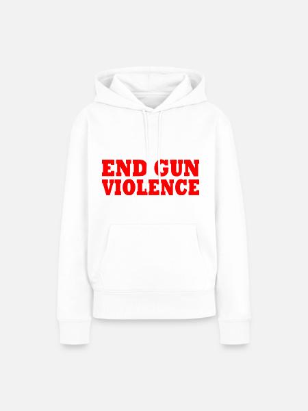 End gun violence - Frauen Premium Bio Hoodie - Weiß