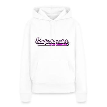 Farben änderbar | Saufschwester Saufen Sis - Frauen Premium Bio Hoodie - Weiß - Vorne - Julia (174cm)