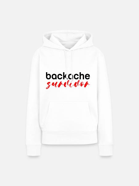 Backache Survivor 3 - Frauen Premium Bio Hoodie - Weiß