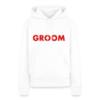 Groom - Sweat à capuche Premium bio Femme - blanc - Devant - Julia (174cm)