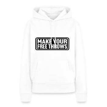 Make Your Free Throws 4 - Frauen Premium Bio Hoodie - Weiß - Vorne - Julia (174cm)