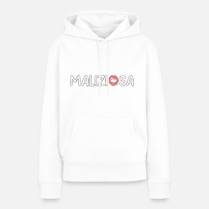 Version espiègle de l’esquisse - Sweat à capuche Premium bio Femme - blanc