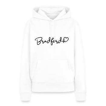 Bradford Herzschlag Stadt England - Frauen Premium Bio Hoodie - Weiß - Vorne - Julia (174cm)