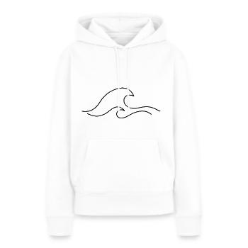 wellen - Frauen Premium Bio Hoodie - Weiß - Vorne - Julia (174cm)