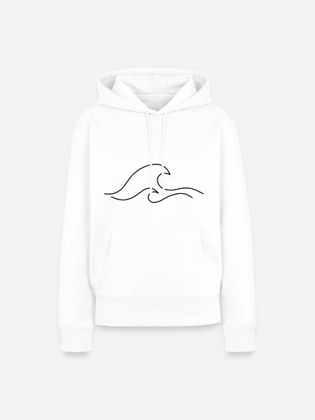 wellen - Frauen Premium Bio Hoodie - Weiß