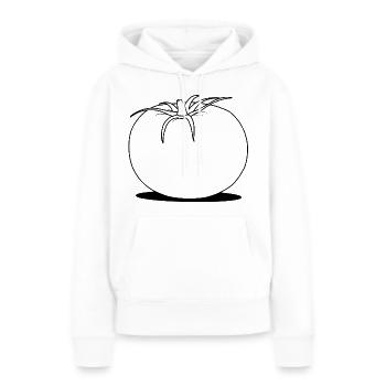 tomate - Sweat à capuche Premium bio Femme - blanc - Devant - Julia (174cm)